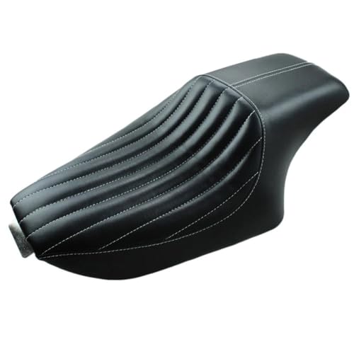 DINGZEN Sedile Moto Sedile passeggero Anteriore Posteriore per conducente e passeggero Anteriore in PU Nero per Motocicletta per Sportster XL 883 1200 48 2004-2016 Sella per Moto