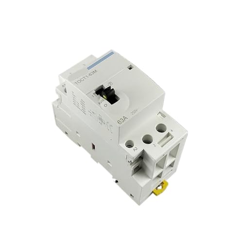 Contacteur modulaire 2P 63A avec commande manuelle pour rail DIN domestique