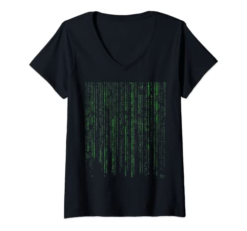 Damen Kryptowährung Kryptotechnologie Digital Code Tech Geek T-Shirt mit V-Ausschnitt