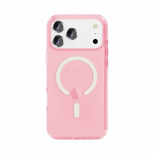 Coque iPhone 13 Pro Max rose silicone rigide anti-jaunissement et magnétique