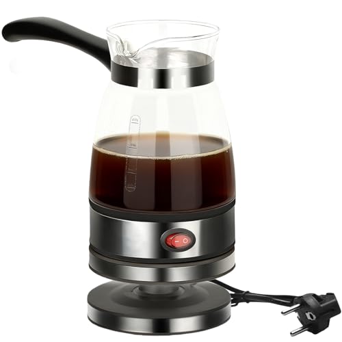 Macchina da caffè turca elettrica: 500 ml caffè turco turco, caffettiera elettrica turca, teiera, caffettiera per caffè espresso, da campeggio, caffettiera per moka turca