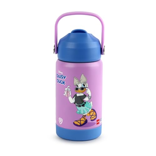 Image of CELLO Kidzbee Gen Alpha Stainless Steel Kids Flask Water Bottle 370 ml | 3D Daisy Duck Touch & Feel Design, Leakproof Lightweight Easy to Carry Hot and Cold Kids Flask Water Bottle For School & Travel