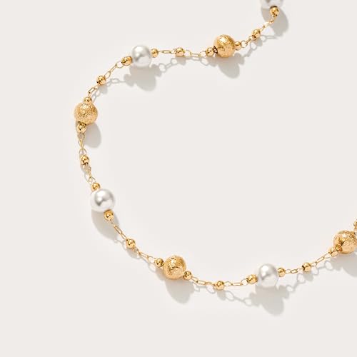 Fettero Choker Necklace for Women 14K Gold Plated Beaded Ball Boho Necklaces Charm Dainty Gold Necklaces for Women Summer Jewelry