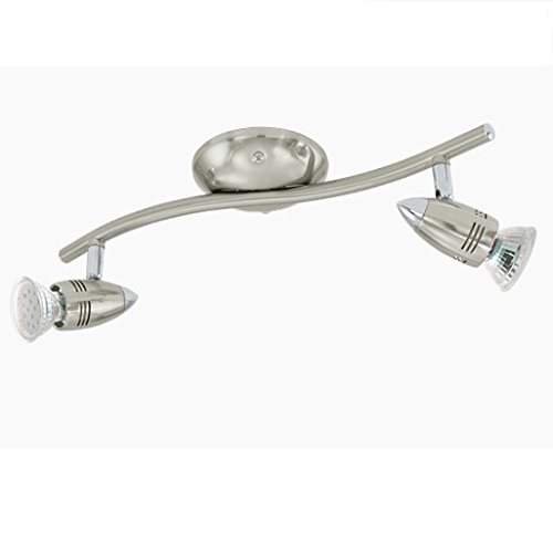 EGLO ITALIANA EGLO 92642 MAGNUM LED BARRA 33CMX10. 5 2X3W GU10-LED 3000K NICKEL OPACO/CROMATO