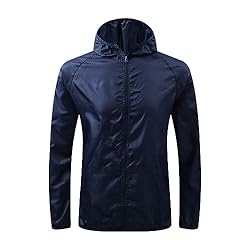 MJGkhiy Chaqueta cortavientos mujer senderismo dep...: Características: esta chaqueta impermeable para mujer es resistente con puños elásticos, mangas largas, cierre de cremallera, cordón ajustable en la cintura y capucha. Los bolsillos con botones y solapas aumentan la seguridad. Elegante forro de algod...