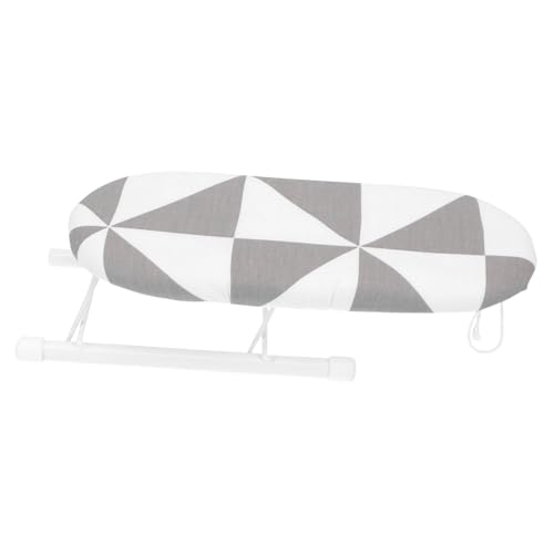 HIAKDOFT Mini Asse Da Stiro Pieghevole in Acciaio Robusto Palo Inferiore Stabile, Accessori Per Stiratura Domestica e Piano D'appoggio Multiuso Per Soggiorno, Camera Da Letto e Lavanderia