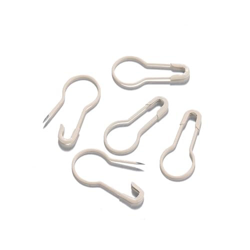 Safety Pins 2000pcs Colorful Knitting Crochet Locking Stitch Marker Hangtag Safety Pins DIY Sewing Tools Needle Clip Crafts Accessories(Beige)