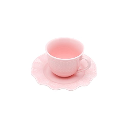 Conjunto 6 Xícaras para Café de Porcelana Princess Lyor Rosa 90Ml