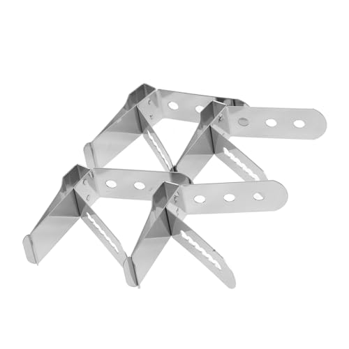 UKCOCO 4Pcs Multifunctional Stainless Steel Temp Probe Clips Food Thermometer Holder for BBQ Oven Kitchen Use Durable Easy Installation Enhanced Cooking Precision Space Saving
