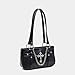 Punk Dark Styles Alloy Chain Decors Shoulder Bag Stylish Armpit Purse Underarm Bag For Unique Fashion Statement