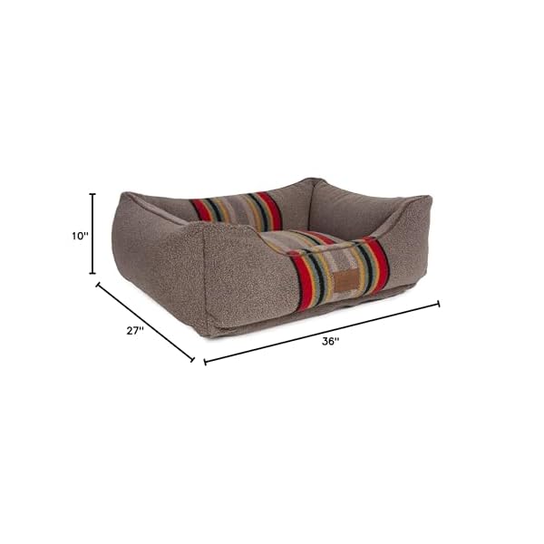   PENDLETON-Vintage-Camp-Berber-Kuddler-Dog-Bed-Umber-Large-36-w-x-27-d-x-10-h