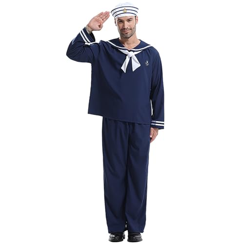 ZDSUHYIW Elegante costume da marinaio, da uomo, per feste a