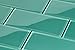 Giorbello Glass Subway Backsplash Tile, 3 x 6, Teal, Sample Tile (1 Piece)