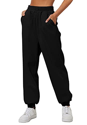 Yovela Womens High Waisted Baggy Sweatpants 2024 Fall Jogger Pants Y2k Trendy Lounge Trousers with Pockets