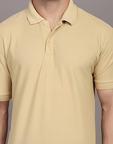 INKKR Men's Combo Polo Neck Cotton Blend Solid T-Shirt (Pack of 3)