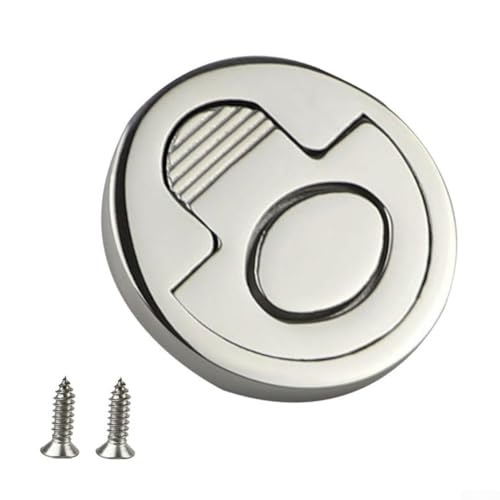 Besttoolifes Mango de escotilla de barco de acero inoxidable 316 de 2 pulgadas, pestillo de escotilla con acabado pulido resistente empotrado, accesorios de cubierta marina compatibles con yates