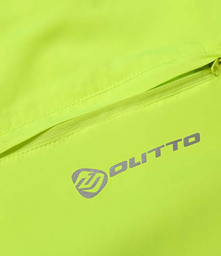 Outto Men's Cycling Vest High Visibility Sleeveless Running Jacket(Xx-Large, 19-B8- Yellow-Green) #TOP5