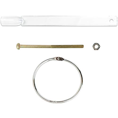 Beauticom® 150 Clear Acrylic False Tip Sticks With Metal Ring Holders Fan-Shaped Nail Art Display Chart Practice Tips Tool - 150 Tips #TOP1