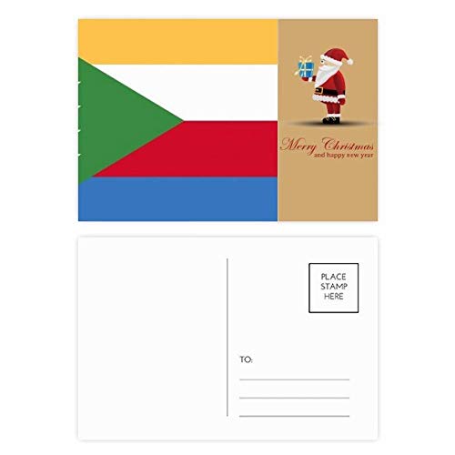 Cartes postales Drapeau national des Comores Afrique carte de vœux Père Noël
