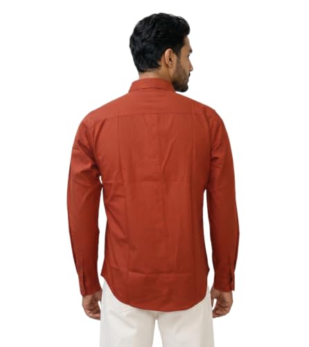 Image of Amazon Brand - INKAST Men Solid Cotton Shirt | Casual Wear | Basic Essential Plain Everyday & Office Wear | Full Sleeve | Regular Fit