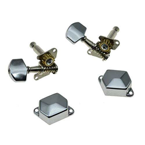Kaish 6 Inline Semi-Closed Guitar Tuning Keys Pegs Guitar Tuners Machine Heads For Electric Guitars Chrome #TOP5
