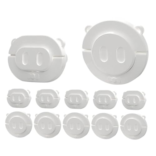 FRCOLOR Electrical Outlet Cover Plug Protectors for Safety Plastic Socket Safety Caps for Household School Kindergarten Use Easy to Install and Compatible with All Outlet Types