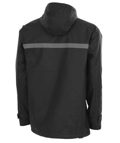 Charles River Apparel Men's New Englander Rain Jacket, Classic Fit, Black, Large