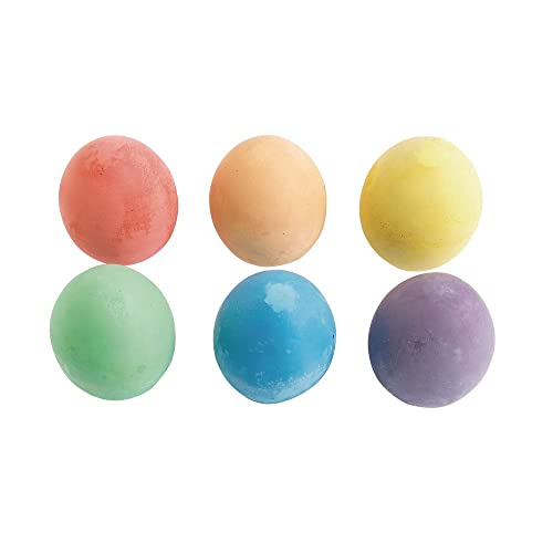 Colorations Chunky Chalk Eggs, Set of 18, for Kids and Toddlers, Easy Grip, Non-Toxic, Assorted Colors, 2 1/8 X 1 1/2 inches, Outdoor Play, Create, Drawing, Assorted Set (CHALKEGG)