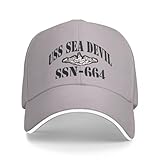 KOSOEII Gorra de béisbol USS Sea Devil (SSN-664) Tienda del Barco Gorra de béisbol Moda Playa Ropa de Calle Sombrero Hombres Mujeres
