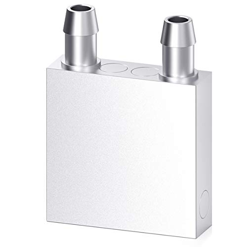CLDIY Bloque de refrigeración por agua de aluminio para enfriador de agua líquida, disipador de calor, diseño gráfico de sistema, disipador de calor, cabezal endotérmico, PC (40 mm x 40 mm x 12 mm), 1