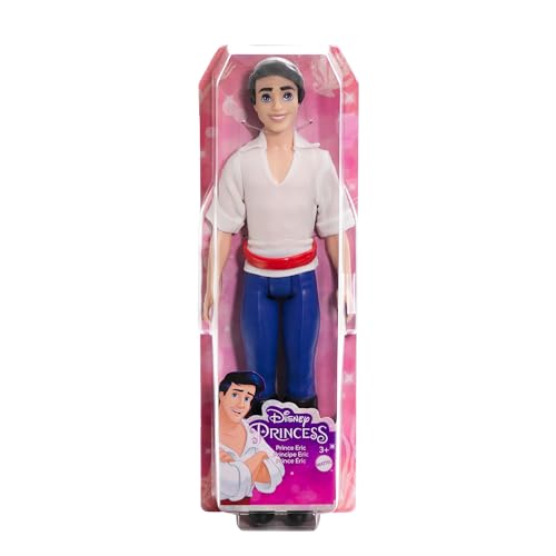 DISNEY Prinzessin - Prinz Erik Puppe mit weichem Shirt, vorgeformter Hose und Stiefeln, Teil einer Sammlung mit Arielle-Spielsets… – Ansicht 6