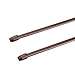 Liedeco Scheibenstange Standard, 11 mm Cafehausstange, 2 Stk braun, 080-140 cm ausziehbar