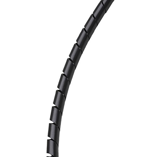 Preisvergleich Produktbild Kabelspirale 8mm / 5m lang / schwarz / Kabelschlauch / Kabelverlegung / Schutzschlauch / Kabelschutz