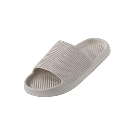 Tofflor för män och kvinnor, platta, halkfria badsandaler och tofflor skor slip-in män, GRÅ, 40 EU