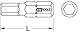 KS Tools 911.3696 5/16 CLASSIC Bit Innensechskant, 30mm, 4mm