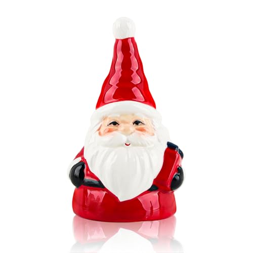 Himissy Campana Navidad Porcelana, 14 x 8 x 8 cm, Campana de Cena, Campanilla de Mano, Campanilla Navidad Decoración, para Hogar, Restaurante y Bar (C)