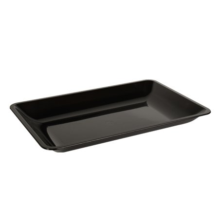 Fineline Settings 3518-Bk, 12X18-Inch Platter Pleasers Black Plastic Rectangular Trays With Plastic Rectangular Dome Lids, Serving Catering Plates, Disposable Display Dishes, 20-Piece Case #TOP14