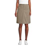 Lands' End Women's Active Performance Chino Skort Top of The Knee 16 Khaki