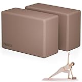 PROIRON ヨガブロック 2個セット ストレッチブロック ヨガぶろっく 高密度EVA 人気 防湿性 23*15*7.5cm(ブラウン）