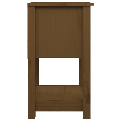 Table de chevet marron miel pour un salon chaleureux et cocooning - 8