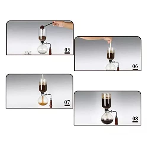 Cafetera de Sifón con Base de Acero Inoxidable y Vidrio Borosilicato miniatura 4