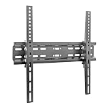 Harbour Housewares Slimline TV Wall Bracket 25-55" – Ultra-Slim Fixed/Flat Mount, VESA 75x75-400x400, Supports Up to 35kg, Black Steel, Space-Saving Home Cinema