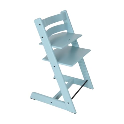 SIzlaho子供の成長に合わせて椅子、ベビーダイニングチェア、椅子、多機能、調節可能、ブナ材の子供用ダイニングチェア、学習椅子、ギフト、快適、スタイリッシュ、無垢材スタイル (ブルー,48*46*80cm)