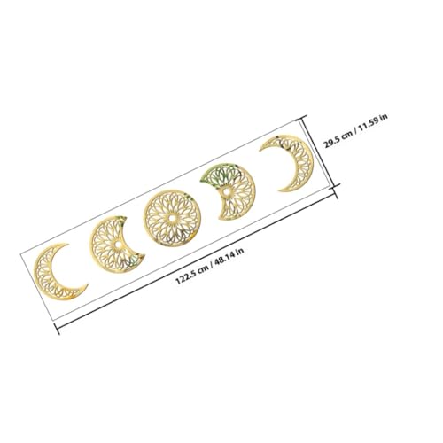Stickers muraux lune sans perçage avec adhésif doré durable - 3