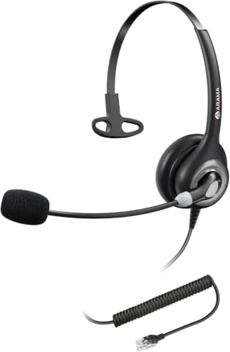 Phone Headset RJ9 with Noise Cancelling Microphone