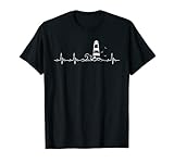 Ostsee und Nordsee Leuchtturm Herzschlag T-Shirt