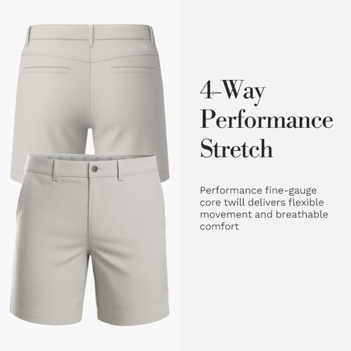Image of Cole Haan Zero Grand Men's Shorts - Modern Flat-Front Design with 4-Way Stretch, Stain-Resistant Twill & Adaptive Waistband