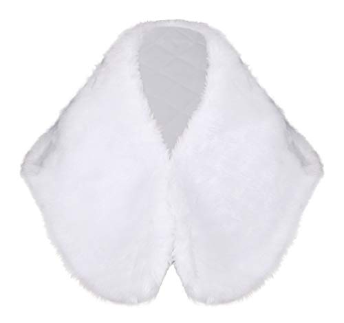 Madchen Kinder Kommunion Jacke Bolero Kunstlichem Pelzimitat Fuchspelz Pelz CJ68 Cover