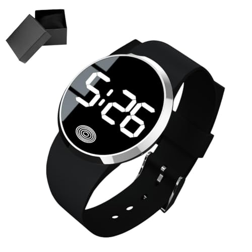 EasyByMall Reloj digital con números grandes para esfera grande, resistente al agua, LED, para deportes al aire libre, botones táctiles, reloj de pulsera, reloj casual, diseñado para mayor comodidad y EasyByMall Reloj digital con números grandes para esfera grande, resistente al agua, LED, para deportes al aire libre, botones táctiles, reloj de pulsera, reloj casual, diseñado para mayor comodidad y