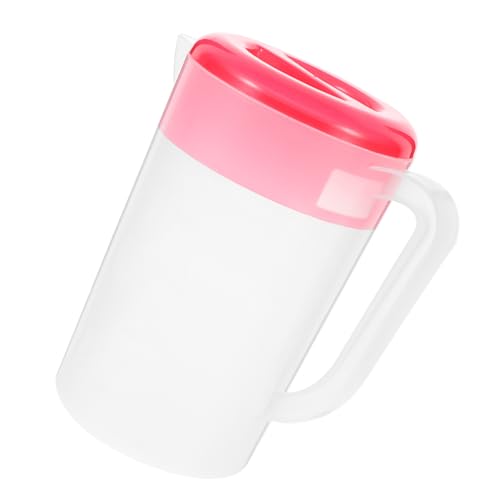 UKCOCO Botella De Agua Fría Jarra De Agua Para Acampar Tapa Bebiendo Dispensador De Agua Delgado Jarra Nevera Enfriado Frío Cántaros Para Agua Potable Jarra De Jugo El Plastico Rojo